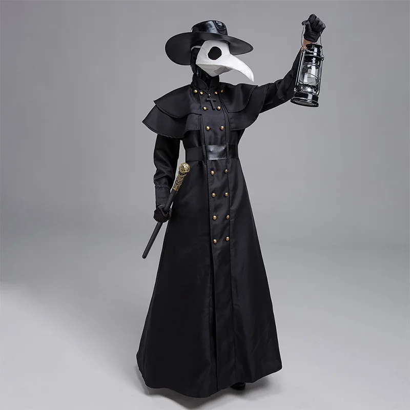 The Plague Doctor Bird Beak Robe Cosplay Costume Halloween Party Adult Men Medieval Steampunk Style Euro-American Long Beak Mask
The Plague Doctor Bird Beak Robe Cosplay Costume Halloween Party Adult Men Medieval Steampunk Style Euro-American Long Beak Mask