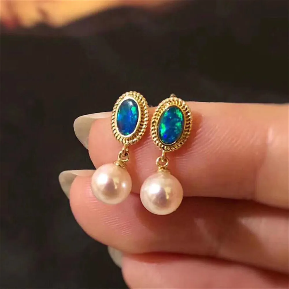 DIY Pearl Accessories Empty Holder S925 Sterling Silver Opal Ear Studs Empty Holder Female Fit 7-10mm Beads
DIY Pearl Accessories Empty Holder S925 Sterling Silver Opal Ear Studs Empty Holder Female Fit 7-10mm Beads