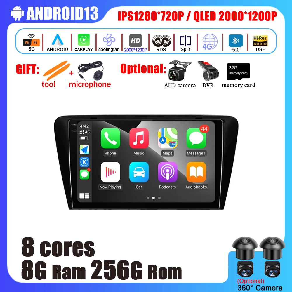 Android 12 Car accessories Autoradio Carplay For Volkswagen Skoda Octavia 3 A7 2013--2018 Multimedia Video Player Car Navigation
Android 12 Car accessories Autoradio Carplay For Volkswagen Skoda Octavia 3 A7 2013--2018 Multimedia Video Player Car Navigation