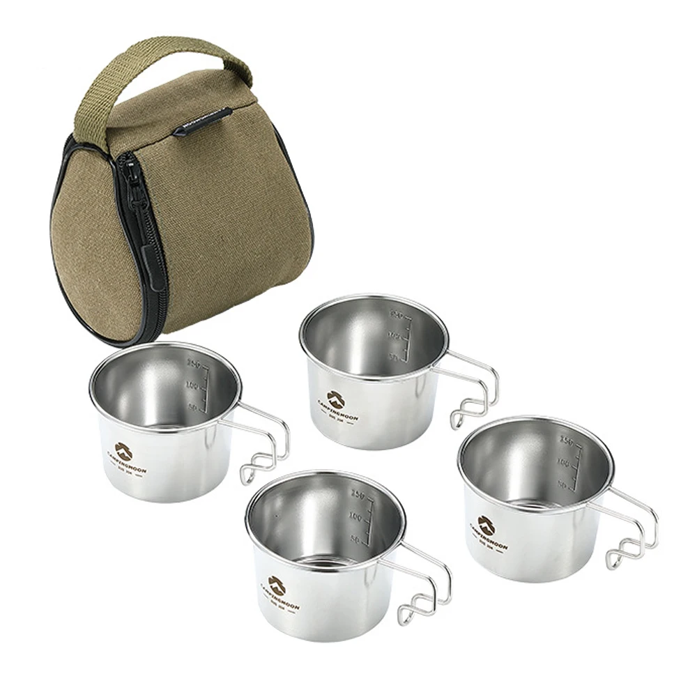 4pcs Sierra Cups with Storage Bag Outdoor Stainless Steel 160ml Sierra Coffee Cup Set Picnic Tableware Kit Barbecue Camping Cups
4pcs Sierra Cups with Storage Bag Outdoor Stainless Steel 160ml Sierra Coffee Cup Set Picnic Tableware Kit Barbecue Camping Cups