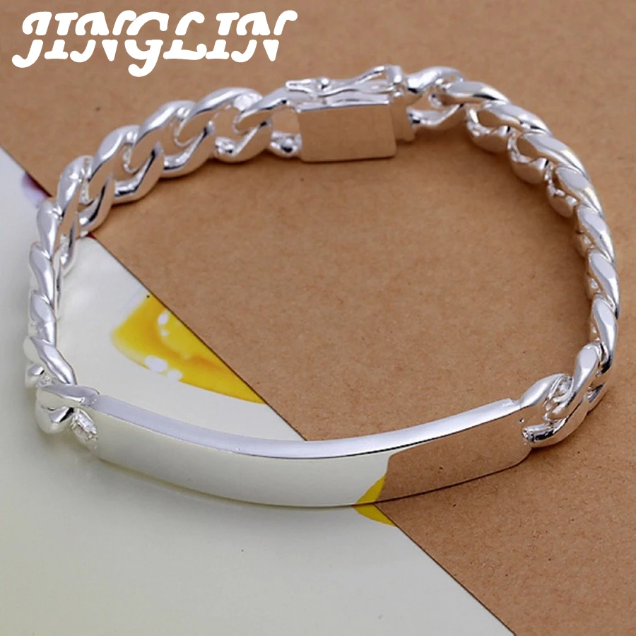 JINGLIN 925 Sterling Silver Design Noble Pretty 10MM Mens For Women Chain Jewelry Fashion Geometric Bracelet Exquisite Gift
JINGLIN 925 Sterling Silver Design Noble Pretty 10MM Mens For Women Chain Jewelry Fashion Geometric Bracelet Exquisite Gift