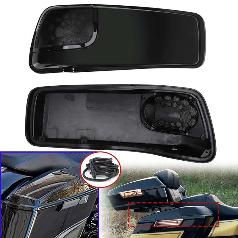 1 пара мотоциклетных светлых черных седельных сумок с крышками динамиков для Harley Street Road Glide Road King Ultra CVO Street Road Glide 2014-up
1 пара мотоциклетных светлых черных седельных сумок с крышками динамиков для Harley Street Road Glide Road King Ultra CVO Street Road Glide 2014-up