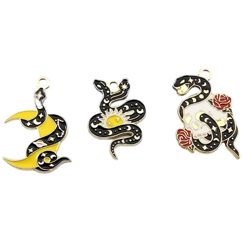 WZNB 10Pcs Alloy Charms Enamel Crescent Moon Celestial Sun Snake Pendants For DIY Witch Jewelry Making Earrings Accessories
WZNB 10Pcs Alloy Charms Enamel Crescent Moon Celestial Sun Snake Pendants For DIY Witch Jewelry Making Earrings Accessories