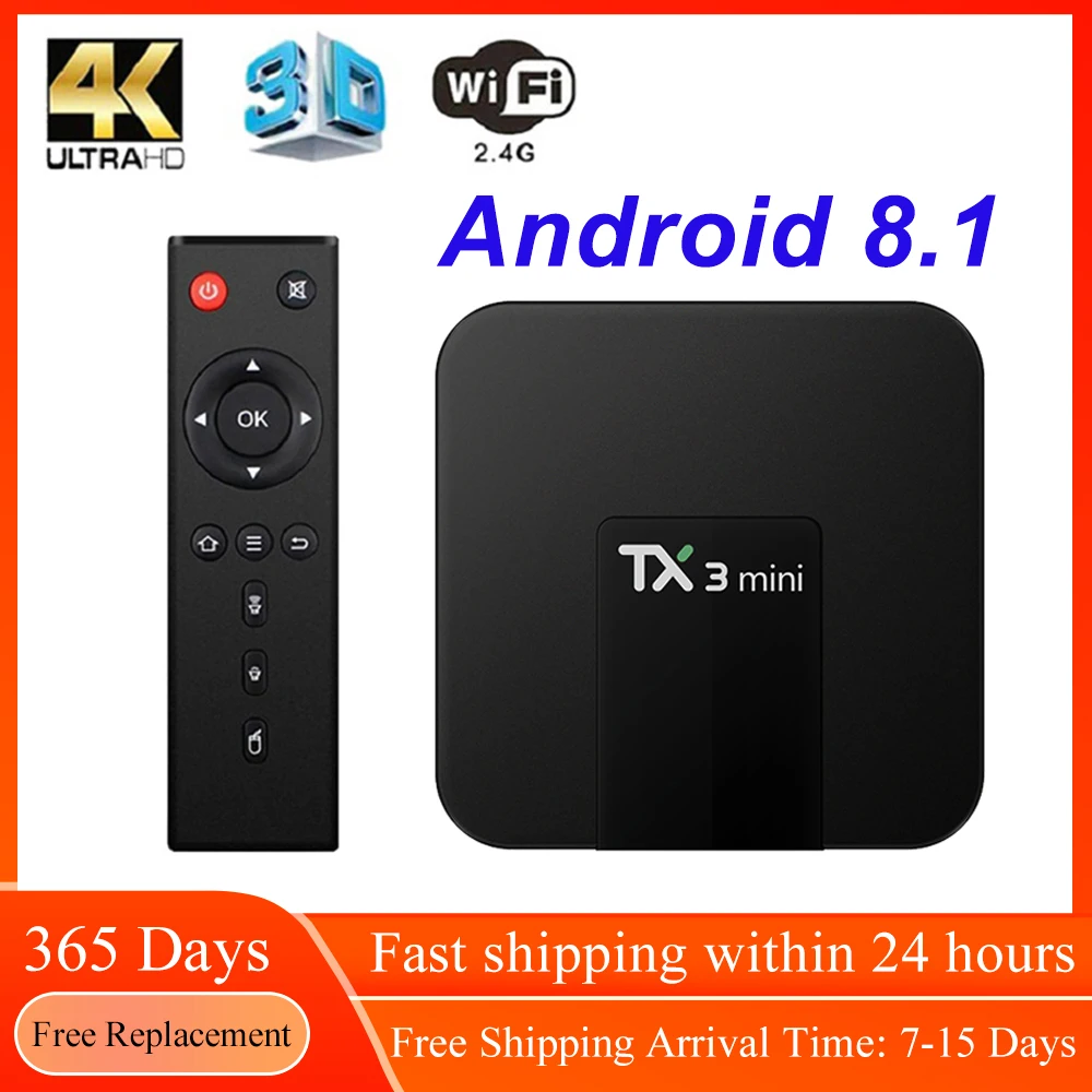 ТВ-приставка TX3 Mini Smart TV Box Android 8,1 Amlogic S905W 1G 8G 2G 16G 2,4G WIFI 4K телеприставка медиаплеер Youtu H.265 домашний кинотеатр
ТВ-приставка TX3 Mini Smart TV Box Android 8,1 Amlogic S905W 1G 8G 2G 16G 2,4G WIFI 4K телеприставка медиаплеер Youtu H.265 домашний кинотеатр
