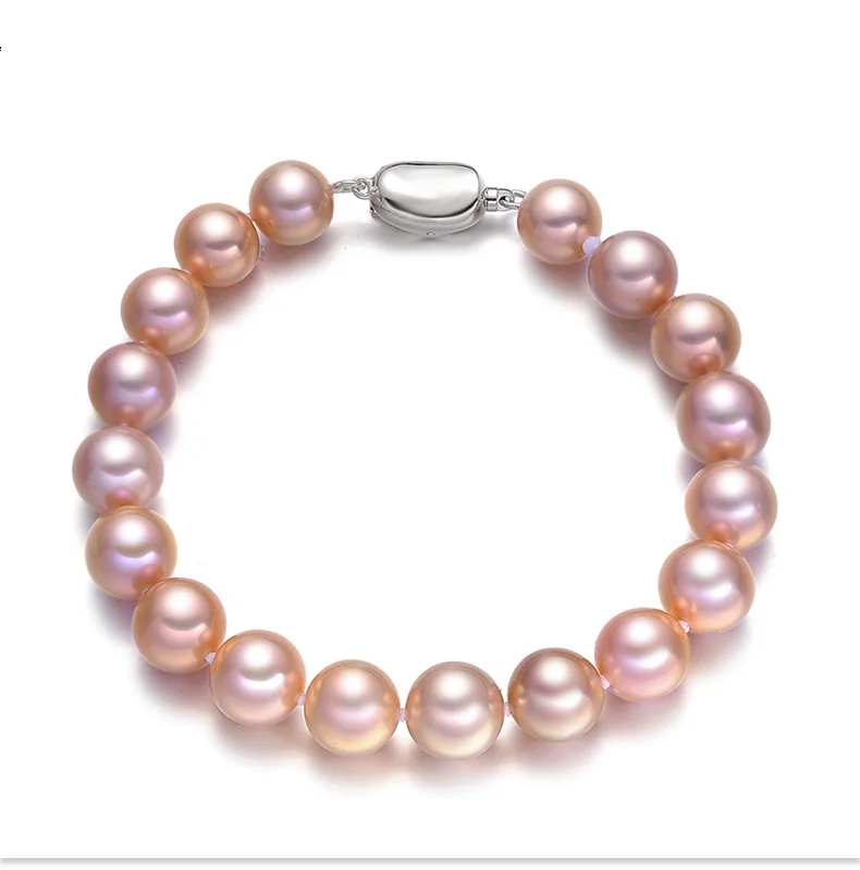 Charming 7.5"10-11mm Natural South Sea Genuine Purple Pink White Round Pearl Bracelet Woman Free Shipping Women Jewelry Luxury 
Charming 7.5"10-11mm Natural South Sea Genuine Purple Pink White Round Pearl Bracelet Woman Free Shipping Women Jewelry Luxury