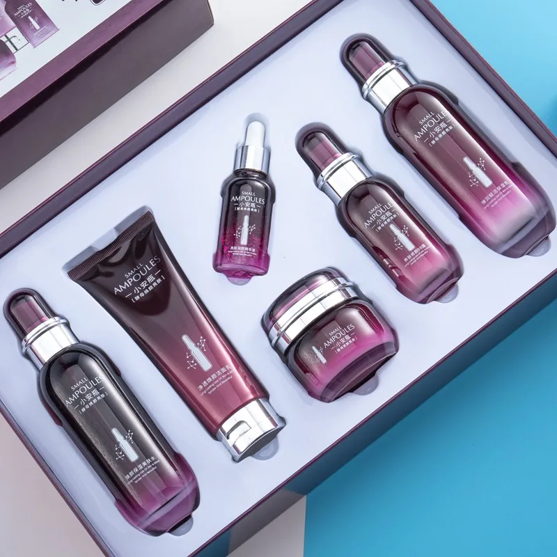 New Product Ampoule Six-piece Nourishing Skin Care Set Box Reverse Time Moisturizing Concealer Brighten Facial Cosmetic Set
New Product Ampoule Six-piece Nourishing Skin Care Set Box Reverse Time Moisturizing Concealer Brighten Facial Cosmetic Set