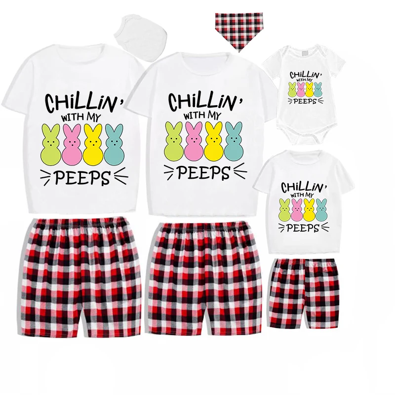 Easter Family Matching Pajamas Exclusive Design Happy Easter Chillin With My Peeps White Pajamas Set
Easter Family Matching Pajamas Exclusive Design Happy Easter Chillin With My Peeps White Pajamas Set