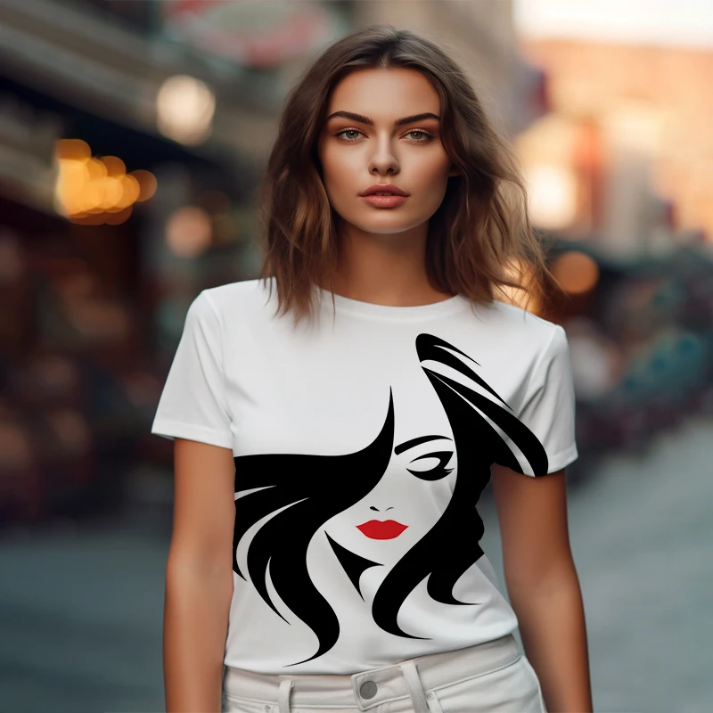 Simple line Beauty 3D Printed Women's T-shirt Casual Women's T-shirt Fashion Trend Women's T-shirt Summer new women's T-shirt
Simple line Beauty 3D Printed Women's T-shirt Casual Women's T-shirt Fashion Trend Women's T-shirt Summer new women's T-shirt