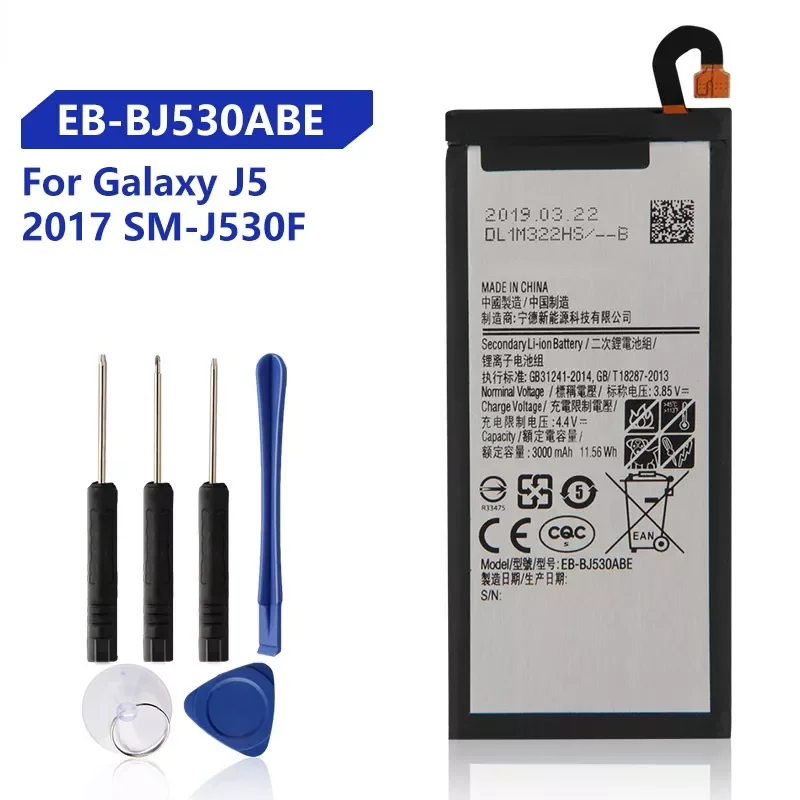 NEW2023 Replacement Battery EB-BJ530ABE For Samsung Galaxy 2017 Edition J5 J530F J530G SM-J530F Rechargeable Phone Battery 3000m
NEW2023 Replacement Battery EB-BJ530ABE For Samsung Galaxy 2017 Edition J5 J530F J530G SM-J530F Rechargeable Phone Battery 3000m