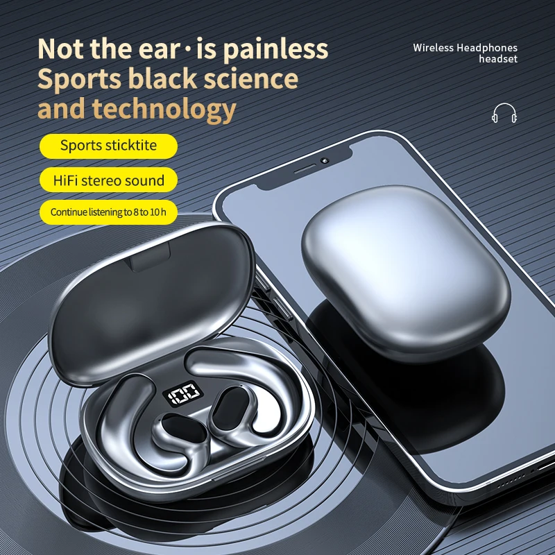New Bluetooth 5.3 Bone Conduction Headset Wireless Headset 9D Stereo Noise Reduction Sports Waterproof Headset With Microphone
New Bluetooth 5.3 Bone Conduction Headset Wireless Headset 9D Stereo Noise Reduction Sports Waterproof Headset With Microphone