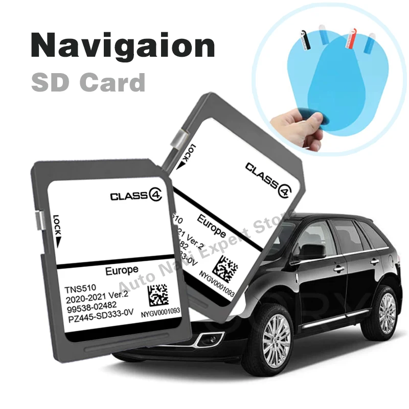 

Navigation SAT NAV Map SD Card 2021 Ver.2 for TNS510 UK EUROPE SOCKETS For Toyota With Free Anti Fog Flim