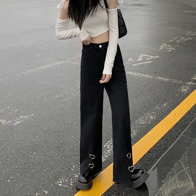 YOUYIDE Black Baggy Jeans Woman Front Side Slit High Waist Wide Leg Pants Female Denim Trousers Streetwear Harajuku Fashion
YOUYIDE Black Baggy Jeans Woman Front Side Slit High Waist Wide Leg Pants Female Denim Trousers Streetwear Harajuku Fashion