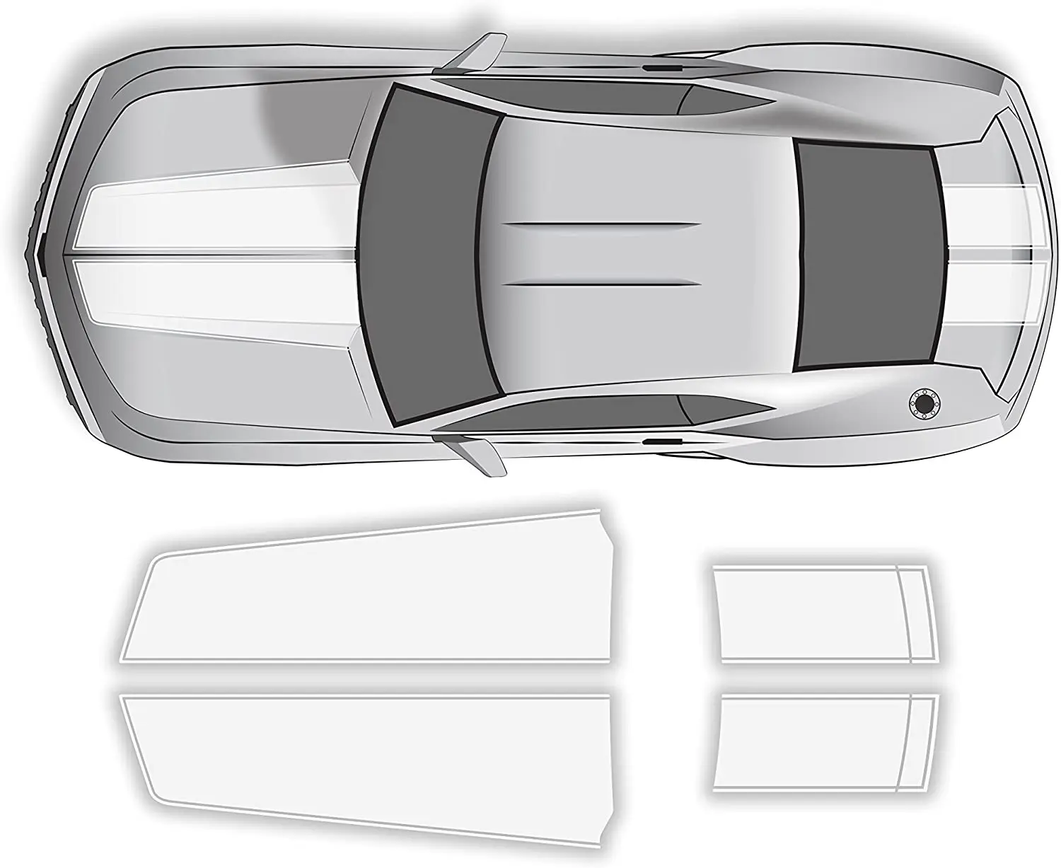 Factory Crafts Hood and Trunk Stripes Graphics Kit Vinyl Decal Wrap Compatible with Chevrolet Camaro 2010-2015 - Gloss White
Factory Crafts Hood and Trunk Stripes Graphics Kit Vinyl Decal Wrap Compatible with Chevrolet Camaro 2010-2015 - Gloss White