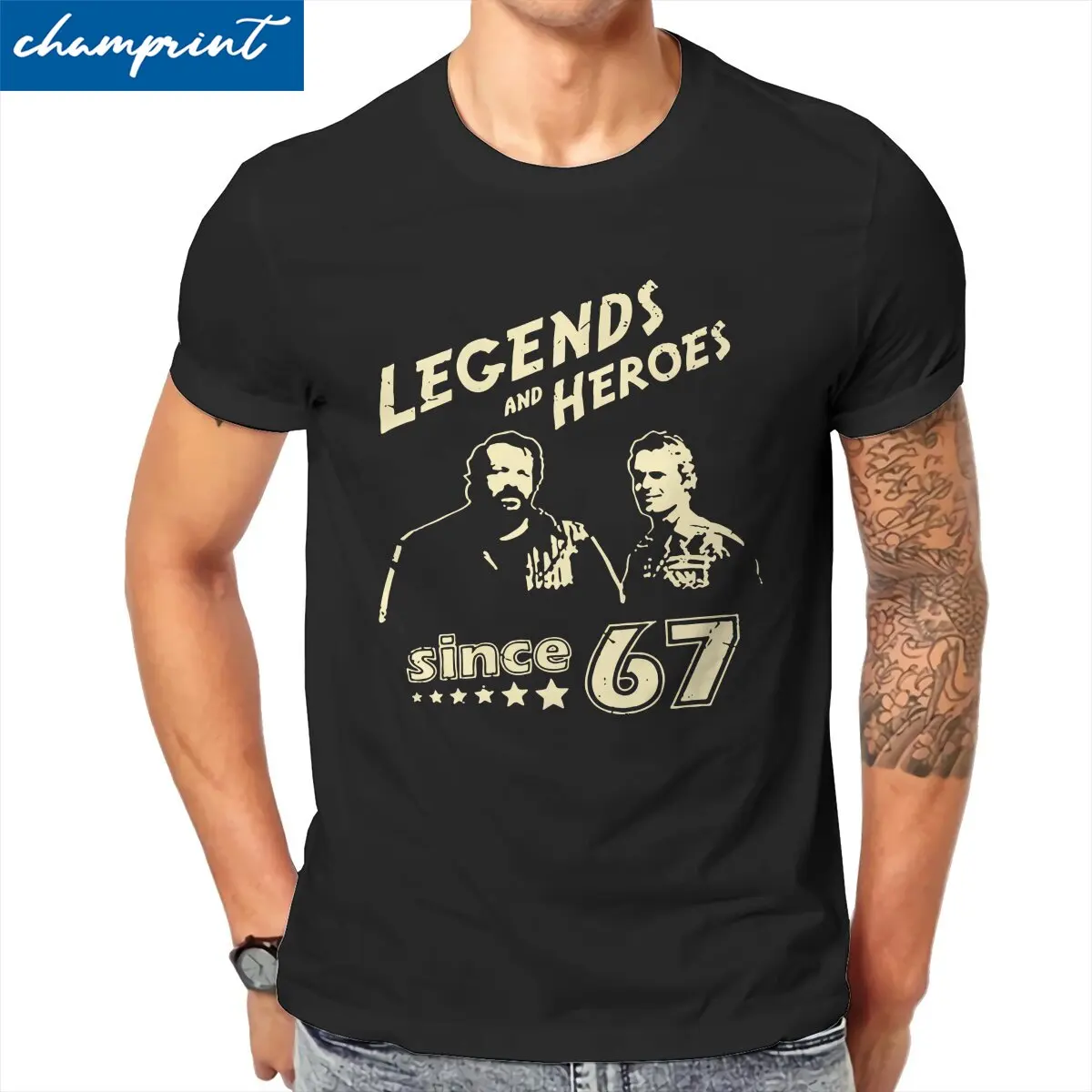 Men's T-Shirt Bud Spencer Legends and Hero Since 67 Vintage Cotton Tee Shirt Short Sleeve T Shirts Crew Neck Clothes Printed
Men's T-Shirt Bud Spencer Legends and Hero Since 67 Vintage Cotton Tee Shirt Short Sleeve T Shirts Crew Neck Clothes Printed