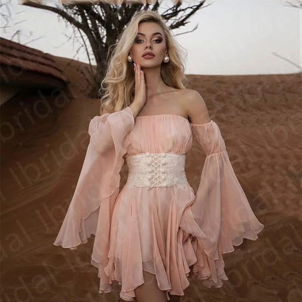 Latest Unique Blush Pink Homecoming Gowns Short Wedding Party Gowns Strapless Mini Cocktail Dresses with Detachable Sleeves
Latest Unique Blush Pink Homecoming Gowns Short Wedding Party Gowns Strapless Mini Cocktail Dresses with Detachable Sleeves