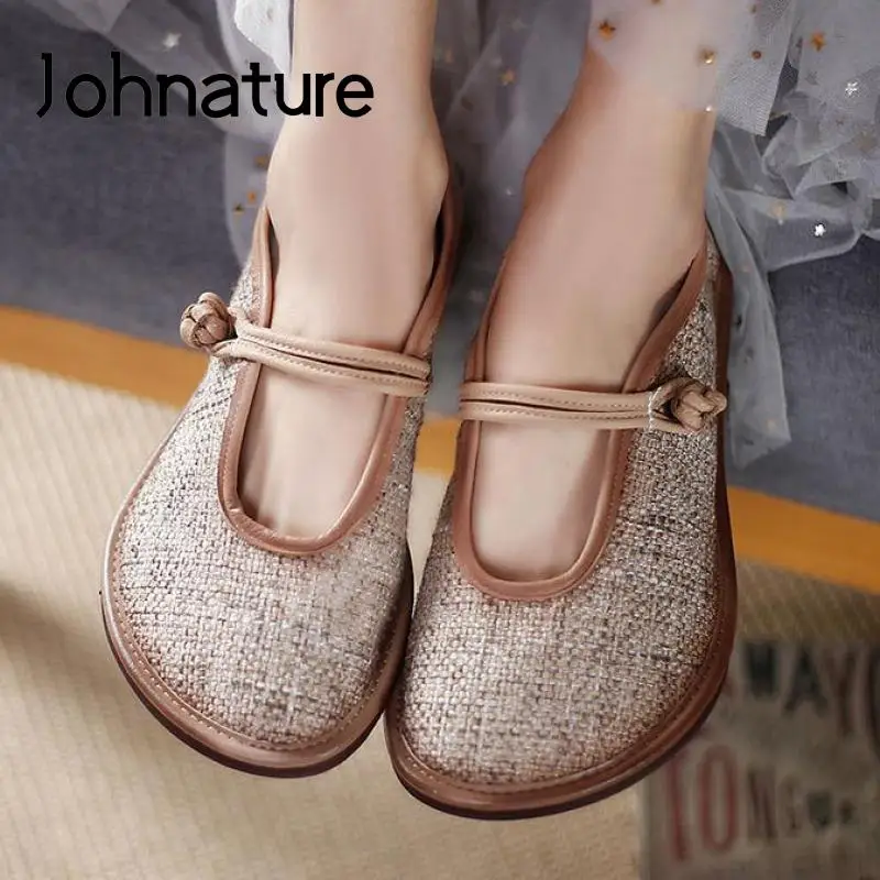 Johnature Flats Women Shoes Cotton Fabric Buckle Strap 2022 New Spring Retro Round Toe Shallow Comfortable Concise Ladies Shoes
Johnature Flats Women Shoes Cotton Fabric Buckle Strap 2022 New Spring Retro Round Toe Shallow Comfortable Concise Ladies Shoes