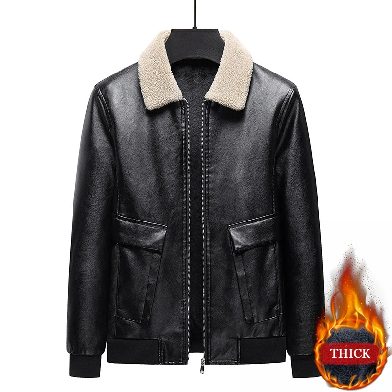 Autumn Winter PU Leather Jacket Men Long Sleeve Black Motorcycle Jacket Oversize Faux Fur Collar Coat Boys Zip Up Top 7xl 8xl
Autumn Winter PU Leather Jacket Men Long Sleeve Black Motorcycle Jacket Oversize Faux Fur Collar Coat Boys Zip Up Top 7xl 8xl
