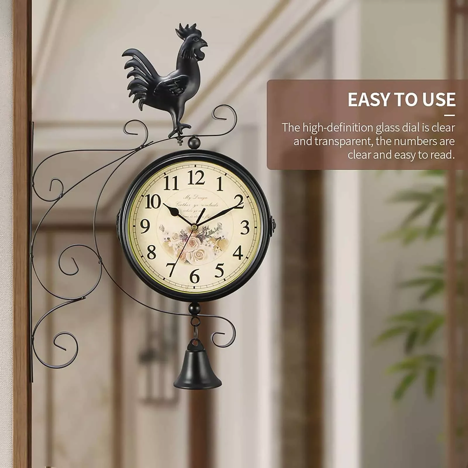 Retro Double-Sided Wall Clock Silent Quartz Large Wall Clock Vintage Living Room Home Decoration European Style Creative Hanging
Retro Double-Sided Wall Clock Silent Quartz Large Wall Clock Vintage Living Room Home Decoration European Style Creative Hanging