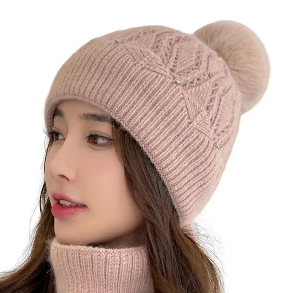 Winter Women Cap with Pom-Pom Ball Elegant Warm Fleece Lined Knitted Soft Ski Cuff Cap
Winter Women Cap with Pom-Pom Ball Elegant Warm Fleece Lined Knitted Soft Ski Cuff Cap