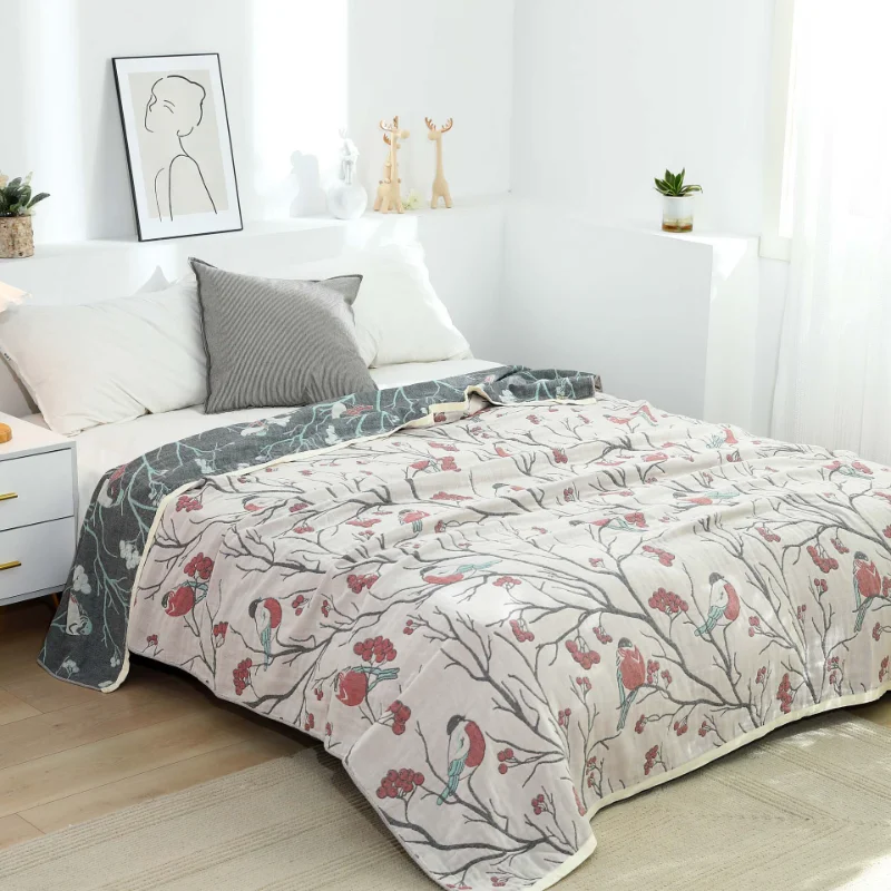 Summer Japanese-style Gauze Towel Quilt Pure Cotton Single Double Blanket Summer Thin Air-conditioning Quilt Summer Cool Quilt
Summer Japanese-style Gauze Towel Quilt Pure Cotton Single Double Blanket Summer Thin Air-conditioning Quilt Summer Cool Quilt