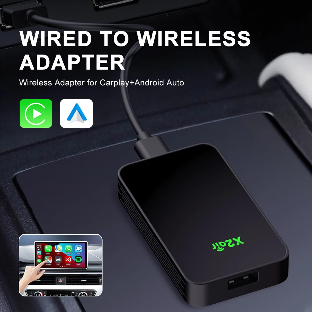 Wired to Wireless Adapter for CarPlay&Android Auto Mini Adapter Multimedia Player Plug and Play Dongle Box for iOS and Android
Wired to Wireless Adapter for CarPlay&Android Auto Mini Adapter Multimedia Player Plug and Play Dongle Box for iOS and Android