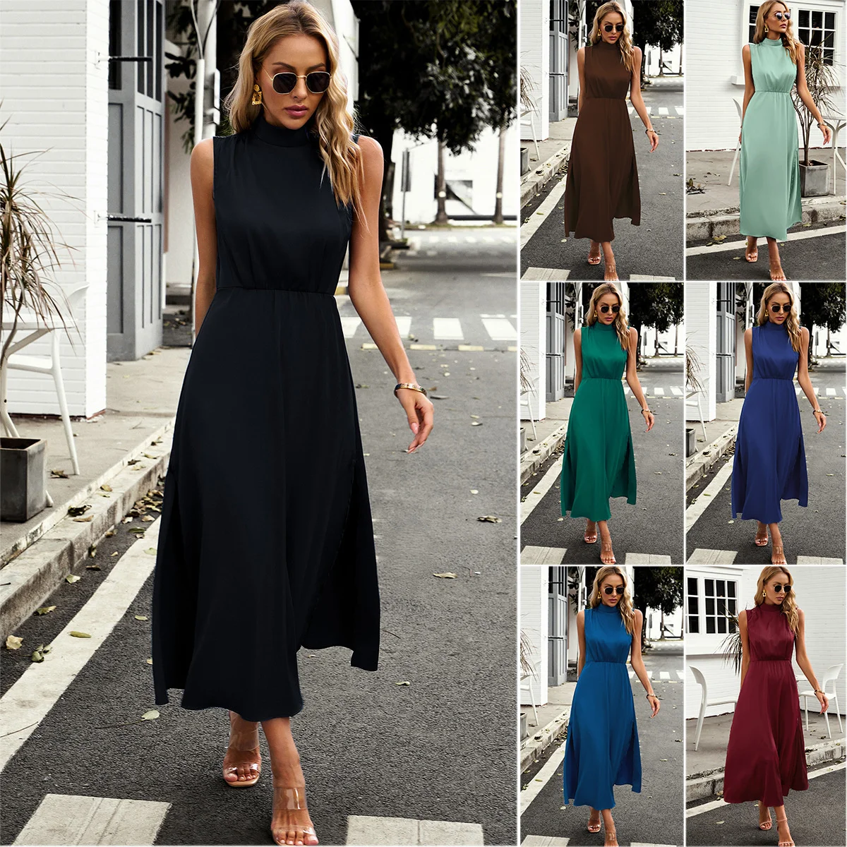 Casual elegant slim sexy 2023 new dress, Summer Solid Color Elegant Sleeveless Long Dress,Independently Designed Solid Color Dre
Casual elegant slim sexy 2023 new dress, Summer Solid Color Elegant Sleeveless Long Dress,Independently Designed Solid Color Dre