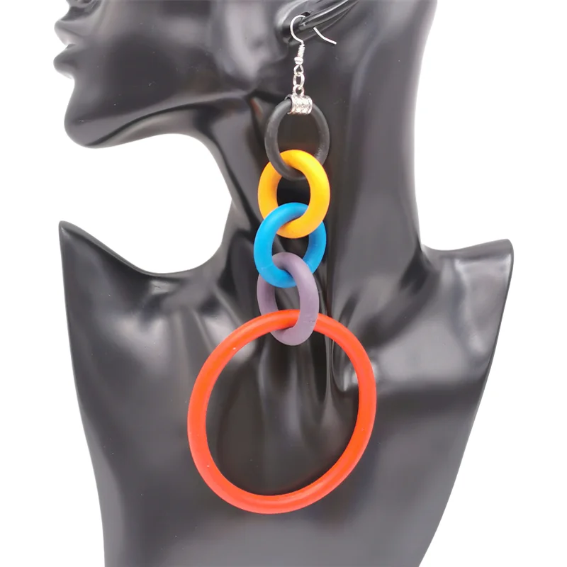 Punk Long Big Circle Rubber Earrings For Women Goth Luxury Designer Jewelry Gothic Accessories Hoop Drop Dangle Earring Gift
Punk Long Big Circle Rubber Earrings For Women Goth Luxury Designer Jewelry Gothic Accessories Hoop Drop Dangle Earring Gift