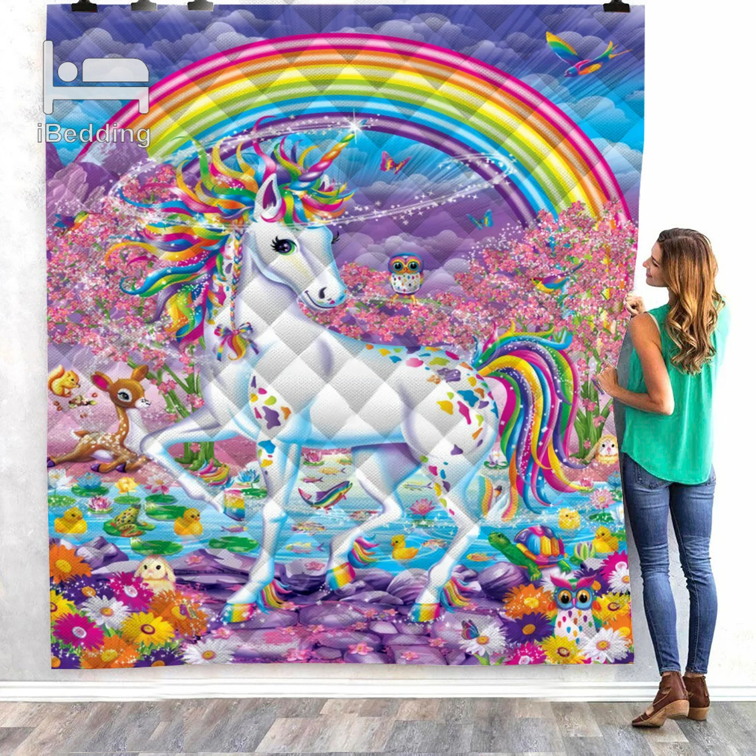 Blanket Twin Full/Queen King Size Dropshipping Rainbow Unicorn Customize Printed Quilt
Blanket Twin Full/Queen King Size Dropshipping Rainbow Unicorn Customize Printed Quilt