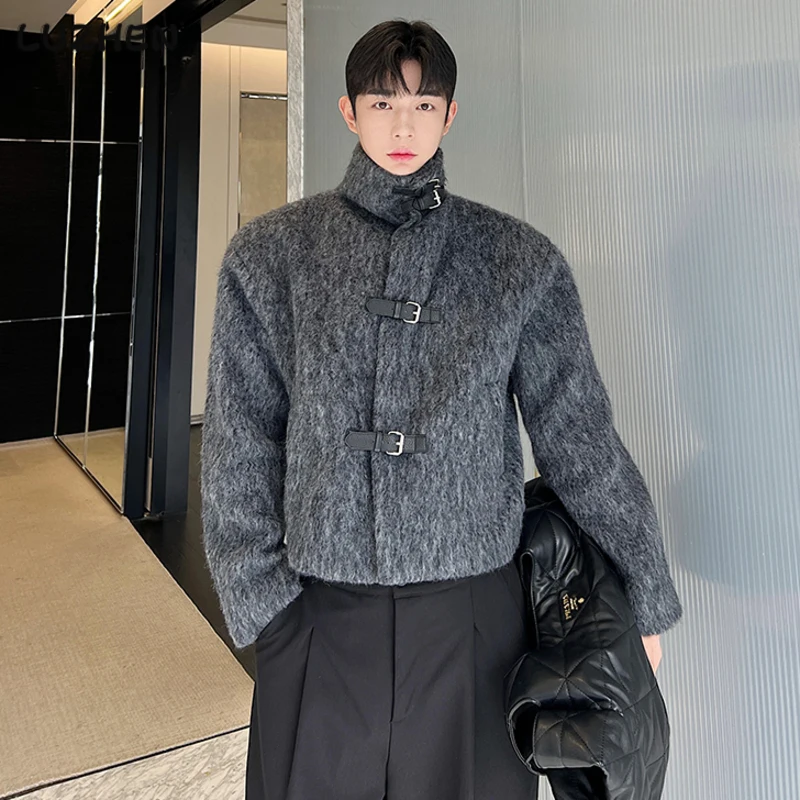 LUZHEN Woolen Coat Trend Men's Autumn Winter Design Thickened Woolen Cloth Leather Button Stand Collar Short Windbreaker 2cf239
LUZHEN Woolen Coat Trend Men's Autumn Winter Design Thickened Woolen Cloth Leather Button Stand Collar Short Windbreaker 2cf239