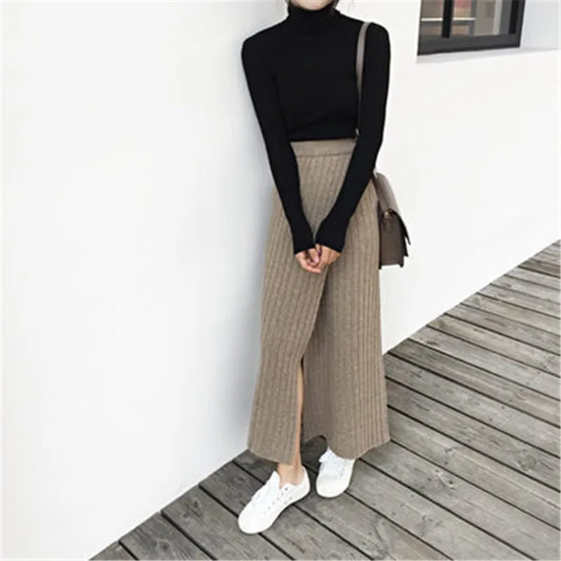 Fashion Side Fork Sexy High Waist Pencil Rib Knit Long Skirt Woolen Skirt Korean Fashion Clothing 2021 Winter Fashion New Retro
Fashion Side Fork Sexy High Waist Pencil Rib Knit Long Skirt Woolen Skirt Korean Fashion Clothing 2021 Winter Fashion New Retro