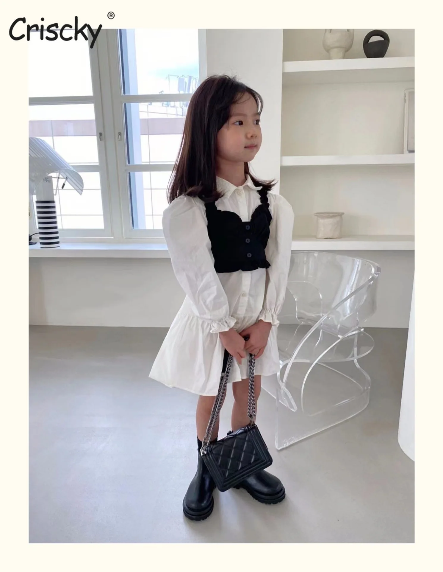 Criscky Fashion Kids Girls Summer Clothes Sets 2pcs Solid Color Ruffles Strap Sleeveless Crop Tops + Lapel Shirt Dresses
Criscky Fashion Kids Girls Summer Clothes Sets 2pcs Solid Color Ruffles Strap Sleeveless Crop Tops + Lapel Shirt Dresses