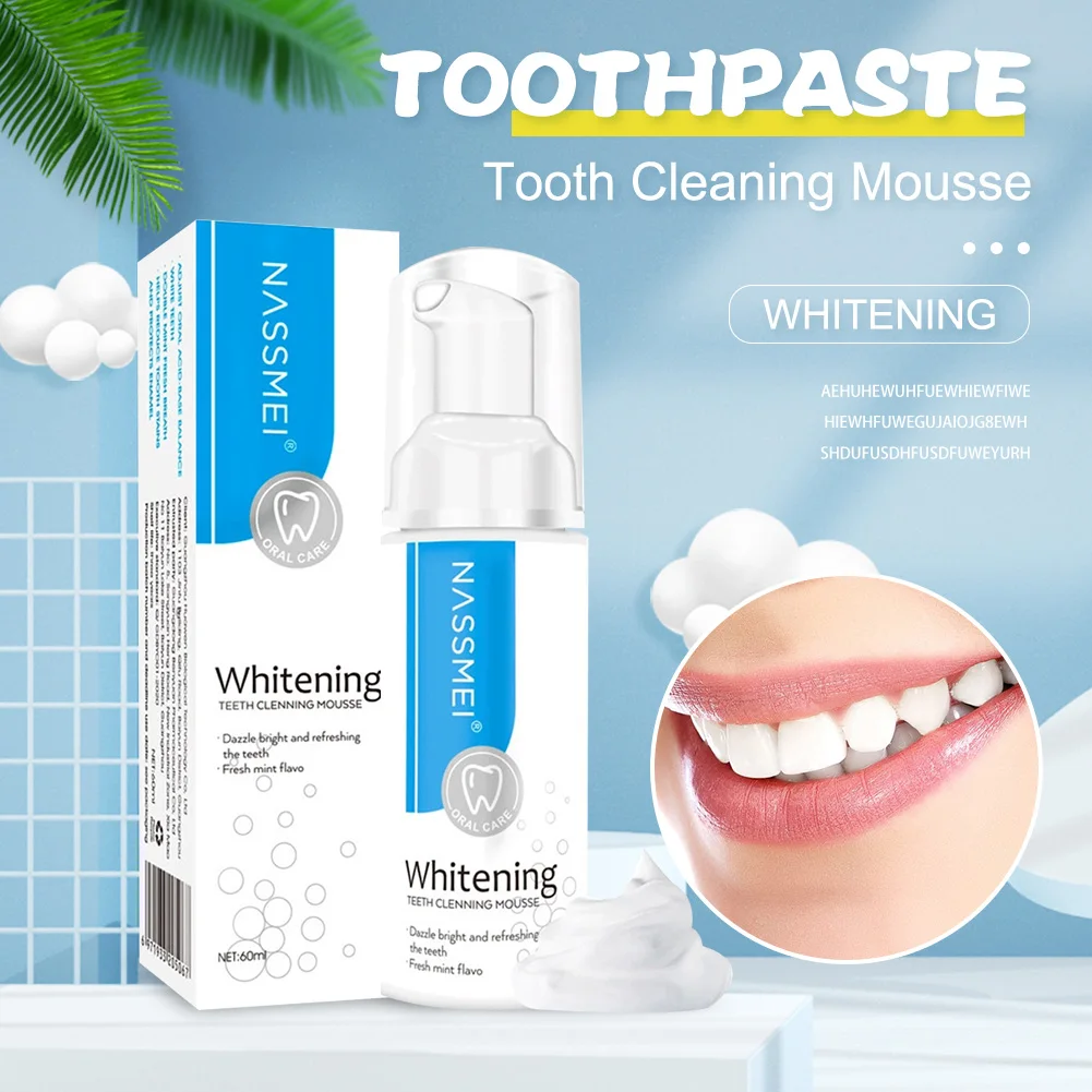 Tooth Cleaning Mousse Toothpaste Plaque Stains Remover Freshen Breath Dental Care Tooth Whitening Cleaning Foam Mousse
Tooth Cleaning Mousse Toothpaste Plaque Stains Remover Freshen Breath Dental Care Tooth Whitening Cleaning Foam Mousse