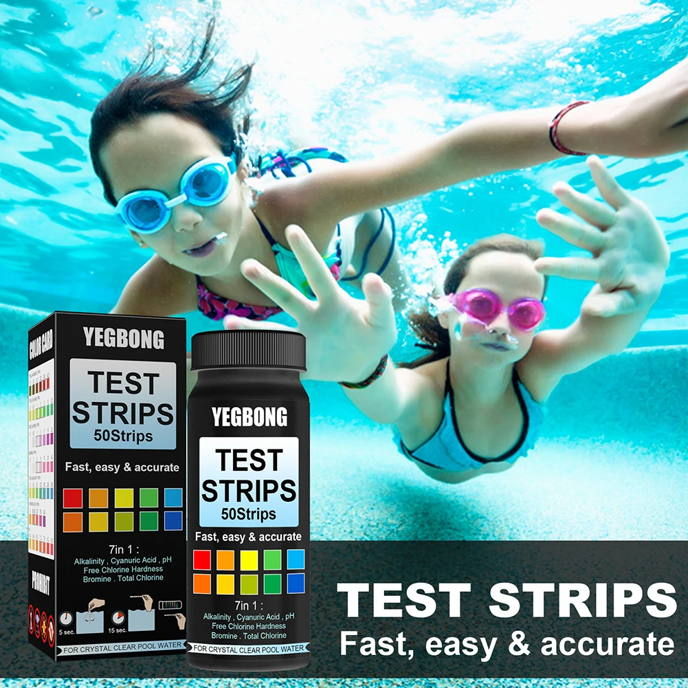 

Hot Sale Protable Useful Durable Test Strips Ph 1 Bottle 7 In 1 High Quality Hot Tub Test Paper Testing Strips