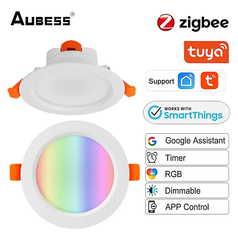 7W/10W Tuya Zigbee Smart Downlight Indoor Lighting Dimmable RGBCW Led Ceiling Lights Spot Plafond Light Bulb Led Lamp Track Lamp
7W/10W Tuya Zigbee Smart Downlight Indoor Lighting Dimmable RGBCW Led Ceiling Lights Spot Plafond Light Bulb Led Lamp Track Lamp