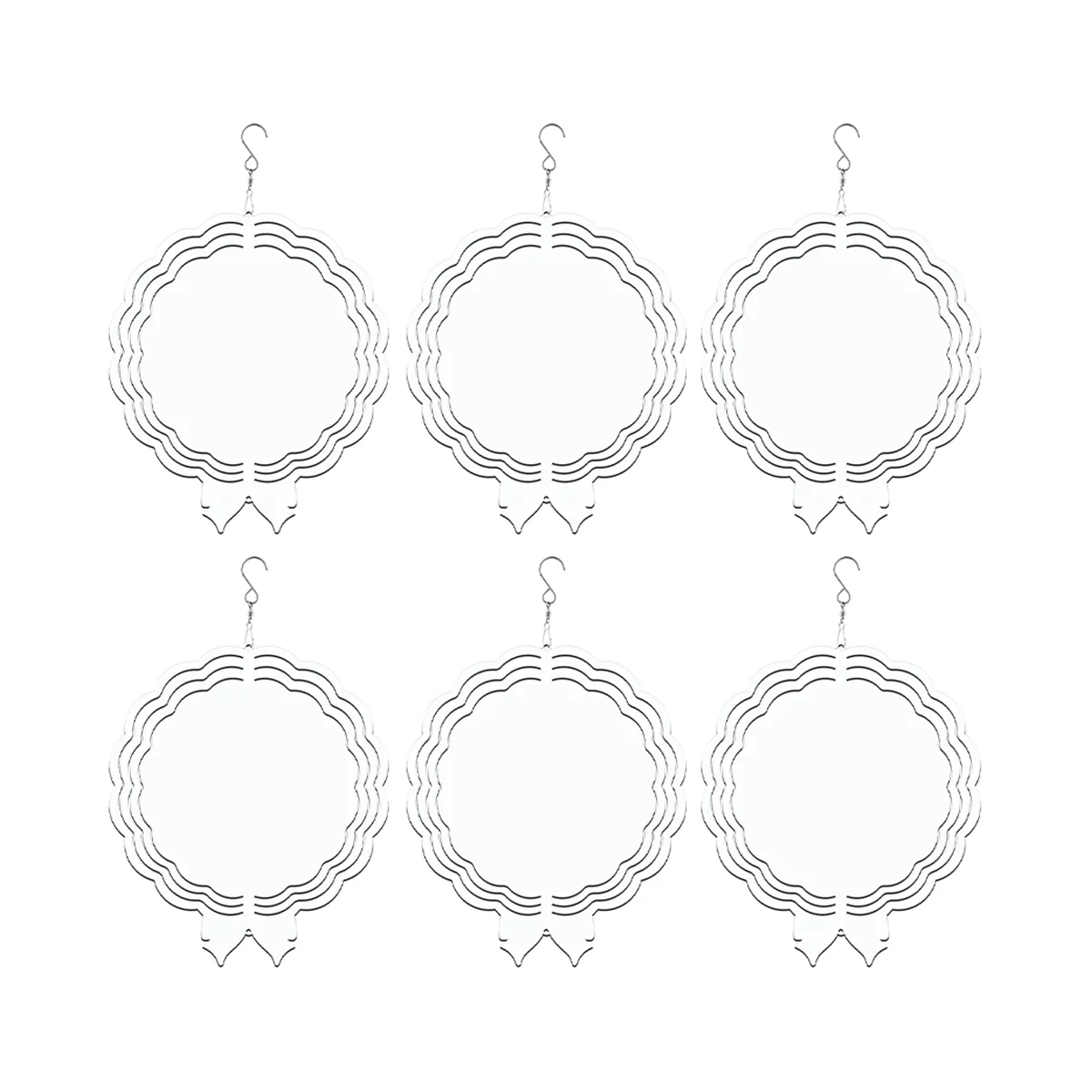 6Pack 8 Inch Sublimation Wind Spinners Blanks Hanging Wind Spinners Christmas for Christmas Day Garden Decoration
6Pack 8 Inch Sublimation Wind Spinners Blanks Hanging Wind Spinners Christmas for Christmas Day Garden Decoration