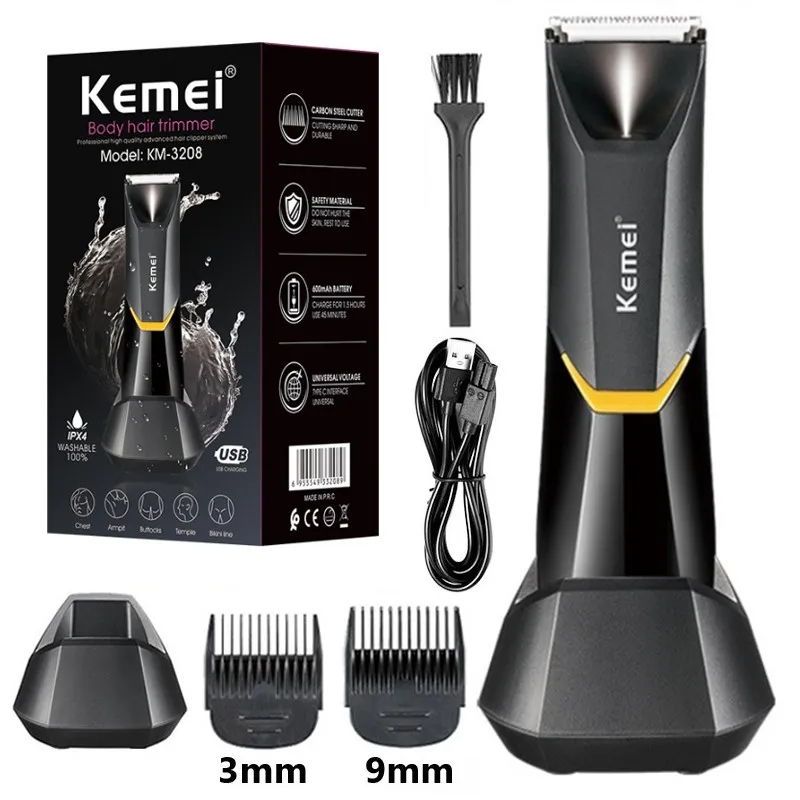 Электрическая Газонокосилка Kemei, для ухода за пахом, с керамическим лезвием, водостойкий клипер
Электрическая Газонокосилка Kemei, для ухода за пахом, с керамическим лезвием, водостойкий клипер