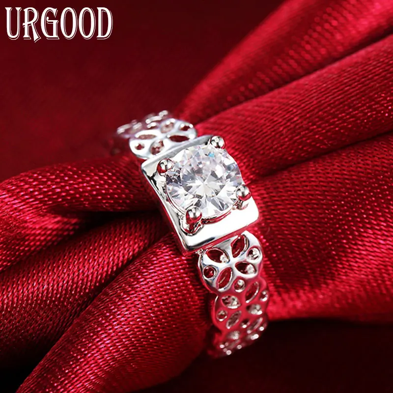 925 Sterling Silver AAA Zircon Hollow Pattern Ring For Women Man Party Engagement Wedding Romantic Fashion Jewelry Gift
925 Sterling Silver AAA Zircon Hollow Pattern Ring For Women Man Party Engagement Wedding Romantic Fashion Jewelry Gift