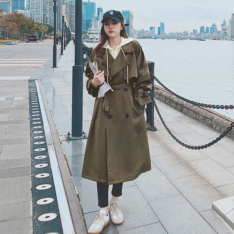 Women's Coat 2022 Spring Trench Fake Two-piece Jacket Fashion Casual Windbreaker Ladies Clothing Long Korean Loose Cloak Female
Women's Coat 2022 Spring Trench Fake Two-piece Jacket Fashion Casual Windbreaker Ladies Clothing Long Korean Loose Cloak Female