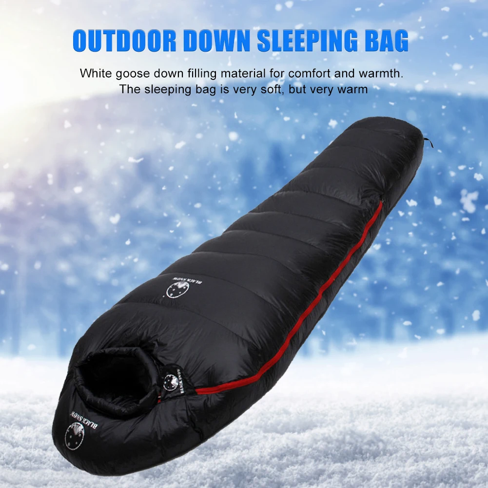 Goose Down Outdoor Sleeping Bag Waterproof Cold Temperature Sleeping Bag Comfortable Warm Soft Lightweight for Camping Travel
Goose Down Outdoor Sleeping Bag Waterproof Cold Temperature Sleeping Bag Comfortable Warm Soft Lightweight for Camping Travel