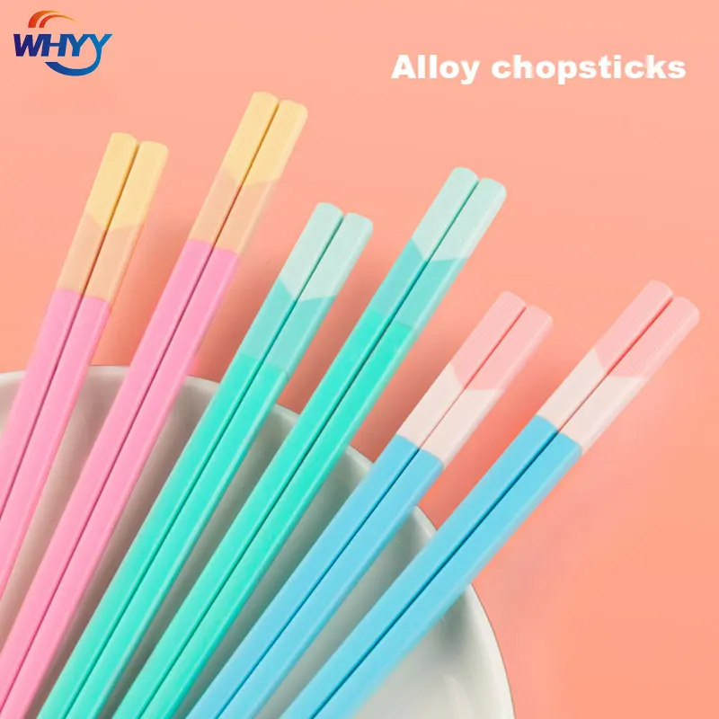 WHYY Japanese Chinese Chopsticks Set Alloy Reusable Korean Restaurant Mixed Color for Food Sushi Stick Kitchen Tableware Utensil
WHYY Japanese Chinese Chopsticks Set Alloy Reusable Korean Restaurant Mixed Color for Food Sushi Stick Kitchen Tableware Utensil