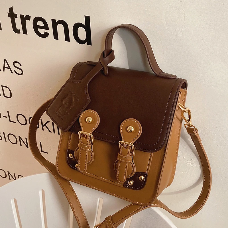 Classic Style Women's Bag 2022 New Messenger Bag Preppy Style Handbag Contrasting Color Square Bag Vintage Shoulder Bag
Classic Style Women's Bag 2022 New Messenger Bag Preppy Style Handbag Contrasting Color Square Bag Vintage Shoulder Bag