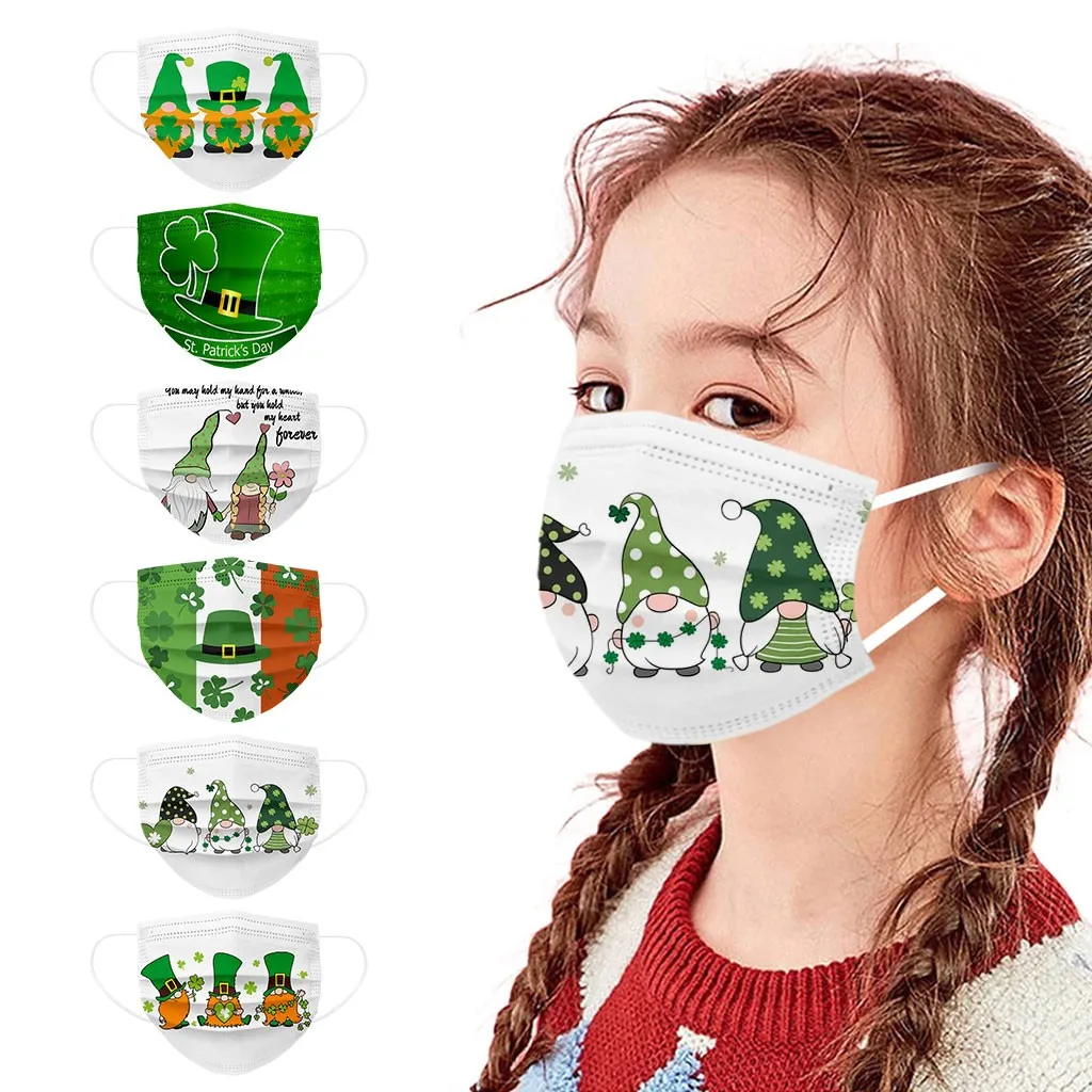 10pcs St. Patrick's Day Children's Mask Protective Disposable Non Woven Kids Face Mask Ear Hook Ultrathin Girls Boys Mask Masque
10pcs St. Patrick's Day Children's Mask Protective Disposable Non Woven Kids Face Mask Ear Hook Ultrathin Girls Boys Mask Masque