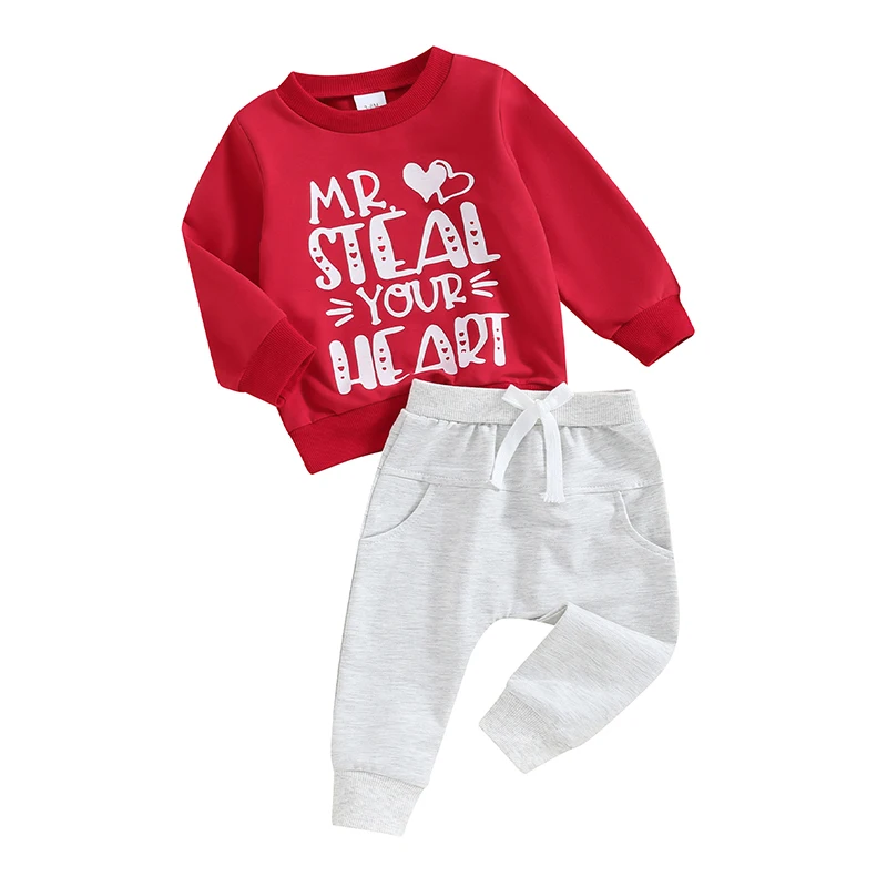 Baby Boy Valentines Day Outfit Toddler Fall Sweatshirt Pants 2 Piece Set Infant Winter Jumper Top Clothes
Baby Boy Valentines Day Outfit Toddler Fall Sweatshirt Pants 2 Piece Set Infant Winter Jumper Top Clothes