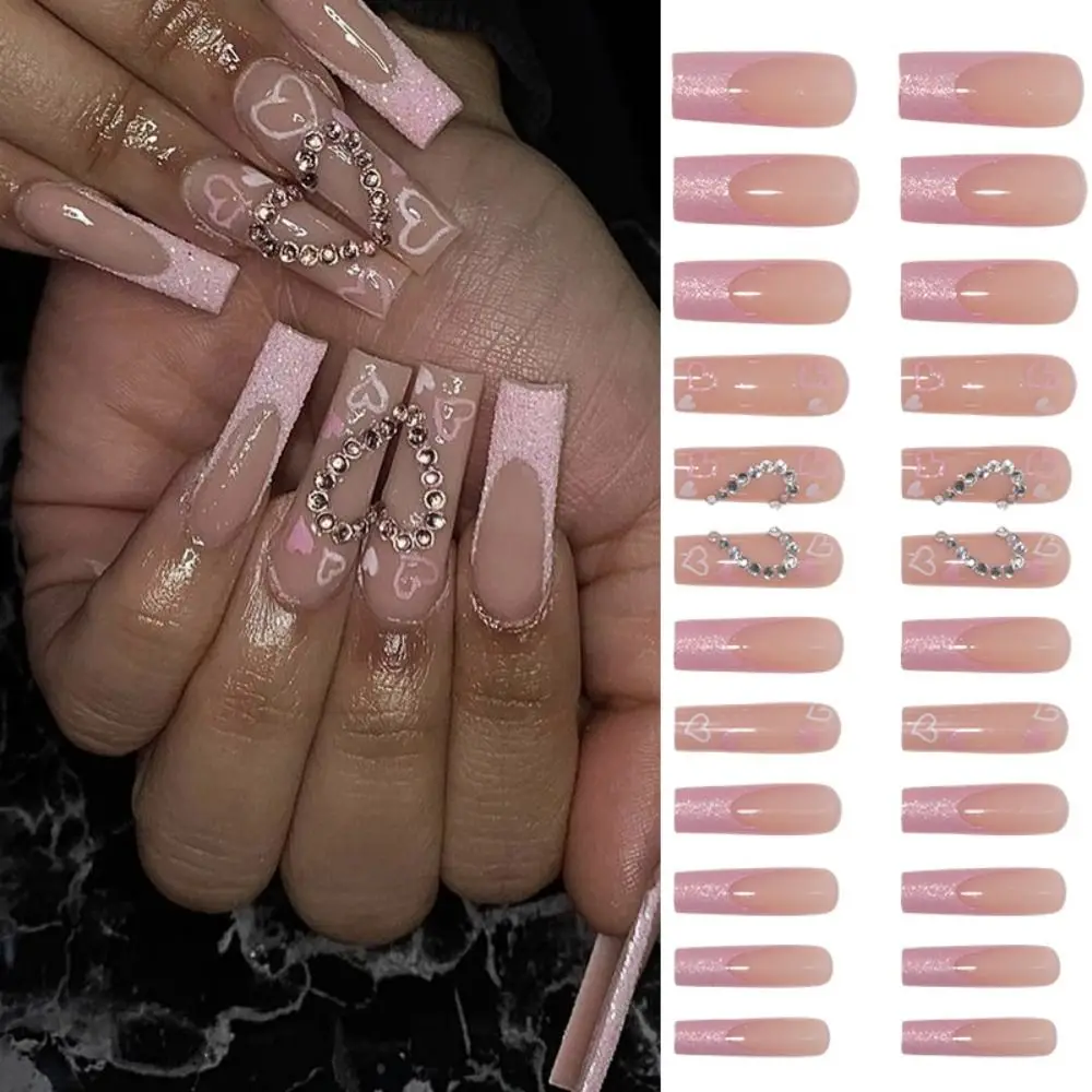 Manicure Full Cover Wearable DIY Long Coffin French Love Heart Ballerina Fake Nails
Manicure Full Cover Wearable DIY Long Coffin French Love Heart Ballerina Fake Nails