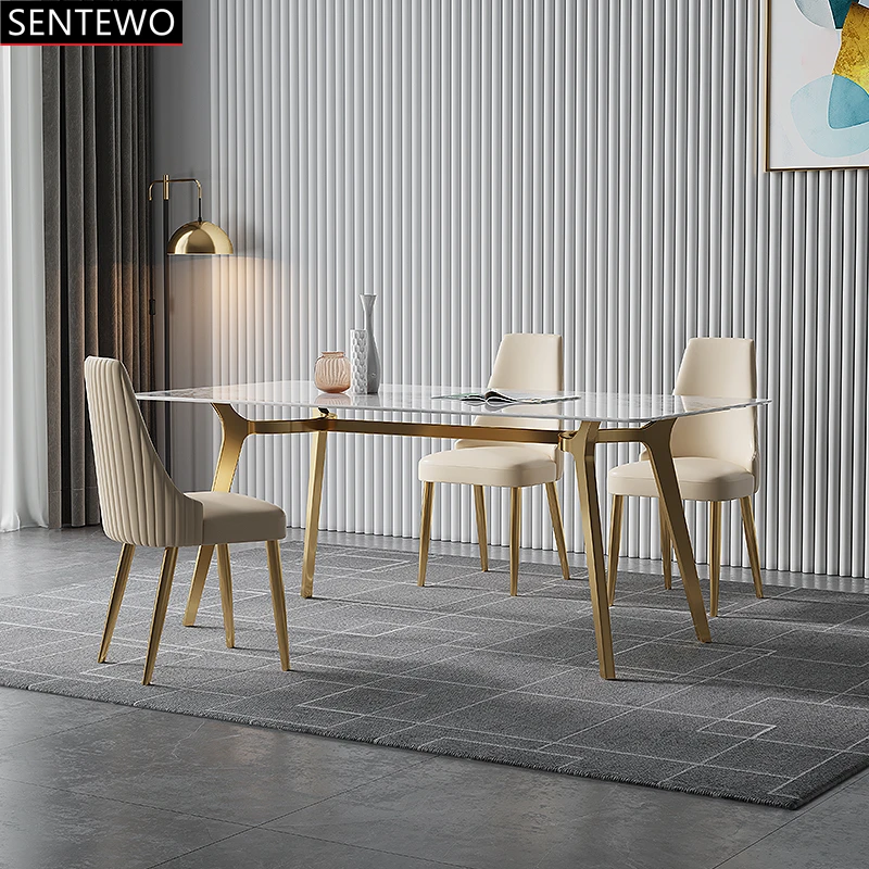 Ltalian Rock Slab dining room table with dinning chairs Carbon steel frame Faux Marble table home furniture tavoli tavolo
Ltalian Rock Slab dining room table with dinning chairs Carbon steel frame Faux Marble table home furniture tavoli tavolo