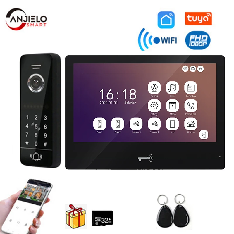 Anjielosmart TUYA 10 Inch Video Door Intercom System WiFi Monitor with 1080P Doorbell Support Smart Life Touch Screen Camera
Anjielosmart TUYA 10 Inch Video Door Intercom System WiFi Monitor with 1080P Doorbell Support Smart Life Touch Screen Camera