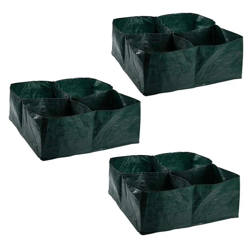 3X Raised Garden Planter Fabric Bed, 4 Divided Grids Durable Square Planting Grow Pot For Planting Vegetables
3X Raised Garden Planter Fabric Bed, 4 Divided Grids Durable Square Planting Grow Pot For Planting Vegetables