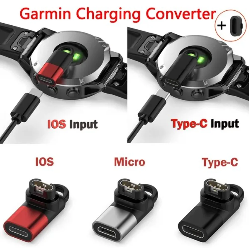 Watch Charging Converter for Garmin Fenix 7 6 5 Instinct Venu 2 Plus Forerunner 935 945 Charger Adapter To Type-C/Micro USB/iOS
Watch Charging Converter for Garmin Fenix 7 6 5 Instinct Venu 2 Plus Forerunner 935 945 Charger Adapter To Type-C/Micro USB/iOS