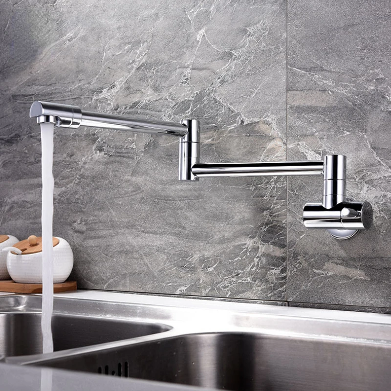 Single Cold Pot Filler Tap Wall Mounted Foldable Kitchen Faucet Single Hole Sink Tap Rotate Folding Spout Chrome/Brushed
Single Cold Pot Filler Tap Wall Mounted Foldable Kitchen Faucet Single Hole Sink Tap Rotate Folding Spout Chrome/Brushed