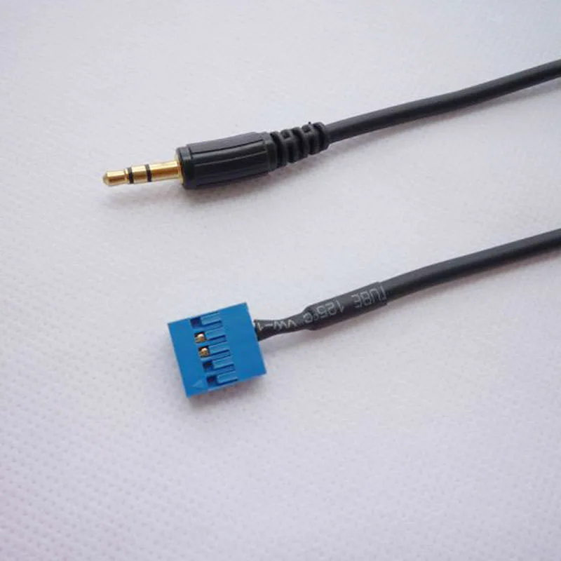 

Input Mode Auxiliary Cable For BMW E46 98-06 Interface 3.5mm AUX Car Replacement Blue 10Pins Durable Practical